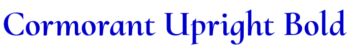 Cormorant Upright Bold Schriftart